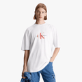 Calvin Klein Mens Archival Monologo Short Sleeve Tee White | Calvin Klein