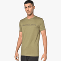 Calvin Klein Mens Core Institutional Logo Short Sleeve Tee Olive Calvin Klein