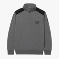 Caterpillar Mens 1/4 Zip Sweatshirt Dark Heather Grey Caterpillar