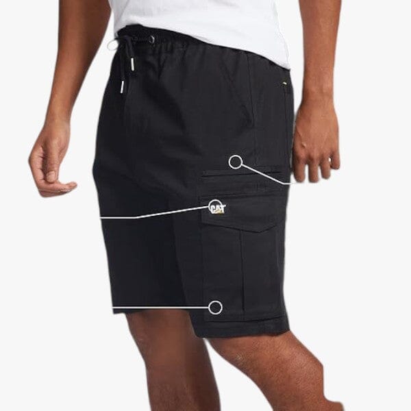Caterpillar Men's Foundation Cargo Shorts Pitch Black | Caterpillar