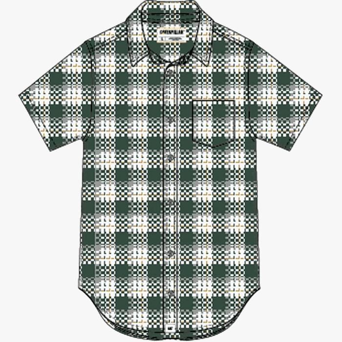 Caterpillar Mens Foundation Light Short Sleeve Shirt Pine Needle | Caterpillar