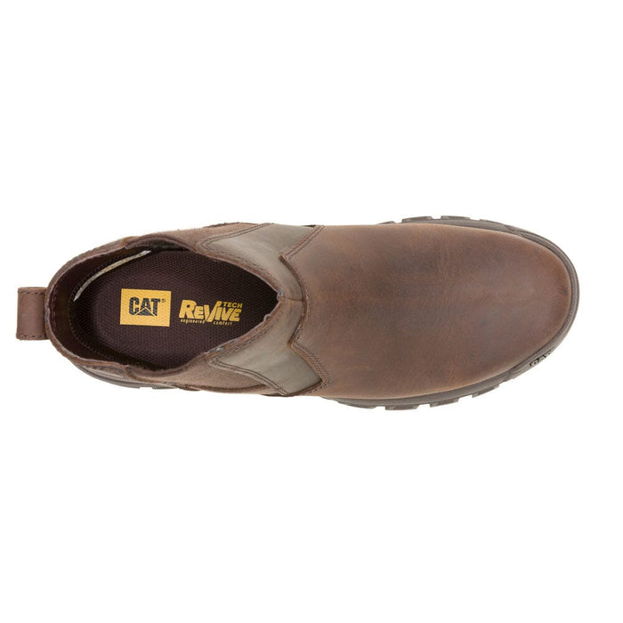 Caterpillar Mens Threshold Chelsea Boot Dark Brown | Caterpillar