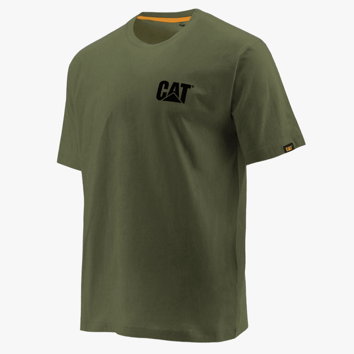 Caterpillar Mens Trademark Short Sleeve Tee Chive | Caterpillar