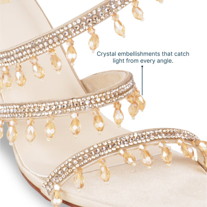 Champagne Crystal Heels