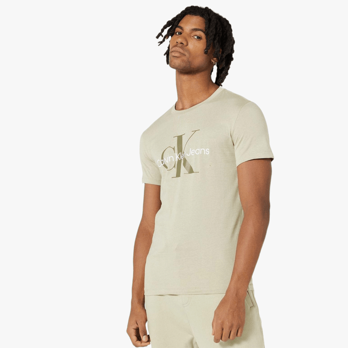 Ck Mens Seasonal Monogram Tee Lt Green Calvin Klein
