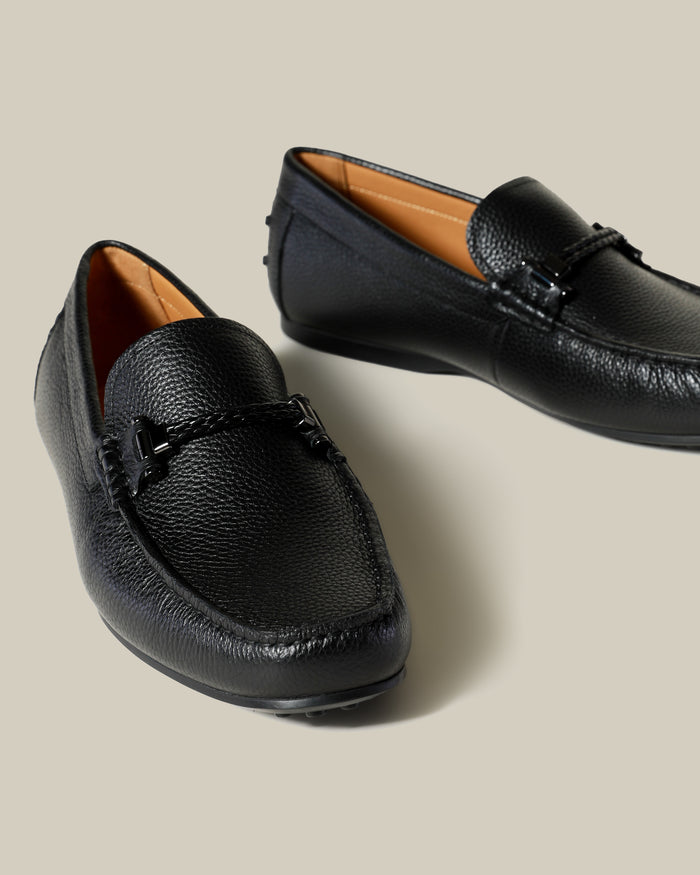 Classic Embellished Leather Moccasins