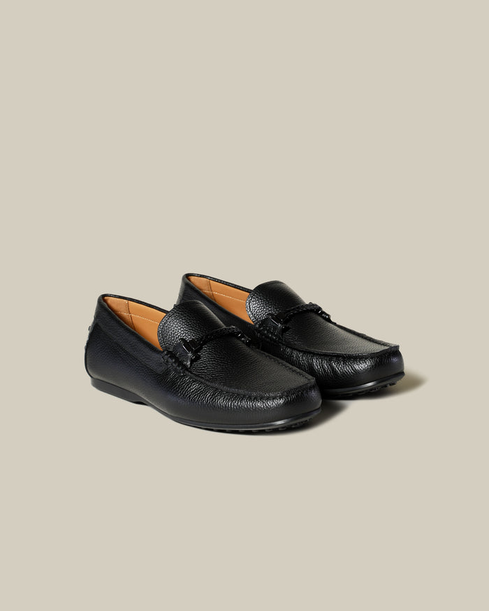Classic Embellished Leather Moccasins