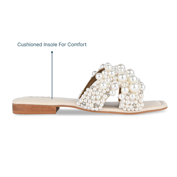 Cluster of Pearls Cross Flats