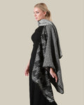 Contrast Panelled Poncho