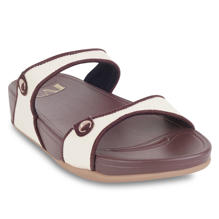 Cord TwoStrapped Brown Platform