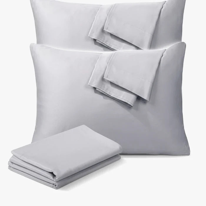 Silver Cotton Co 400-thread Oxford standard 45x70 pillow case, set of 2, soft cotton weave.