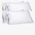 Two white Cotton Co 400 thread Oxford standard pillow cases, 45x70 cm, made from soft cotton fabric.