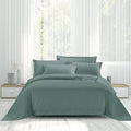 Cotton Co Oxford Double Duvet Cover Set Duck Egg Cotton Co
