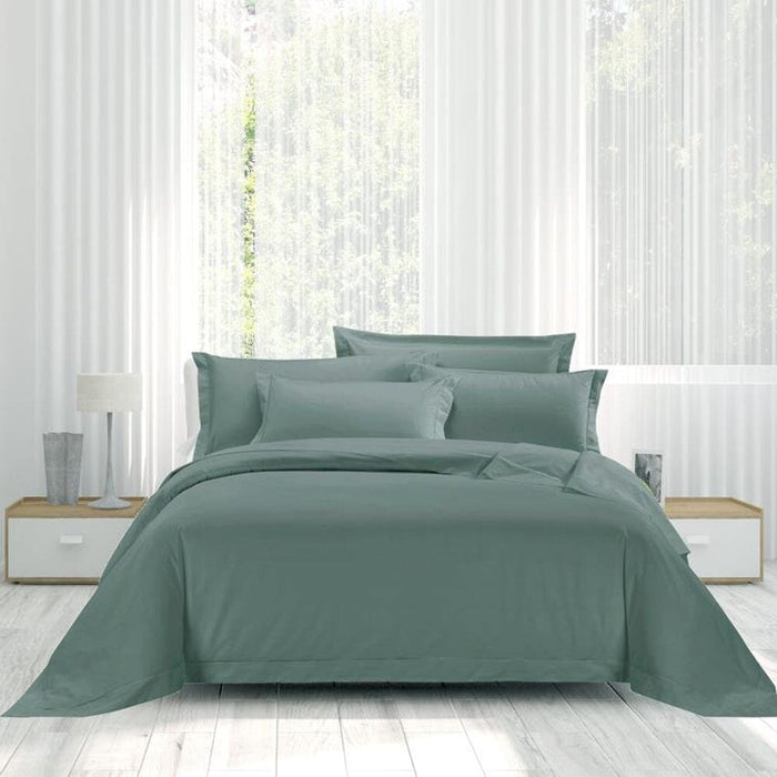 Cotton Co Oxford Double Duvet Cover Set Duck Egg Cotton Co