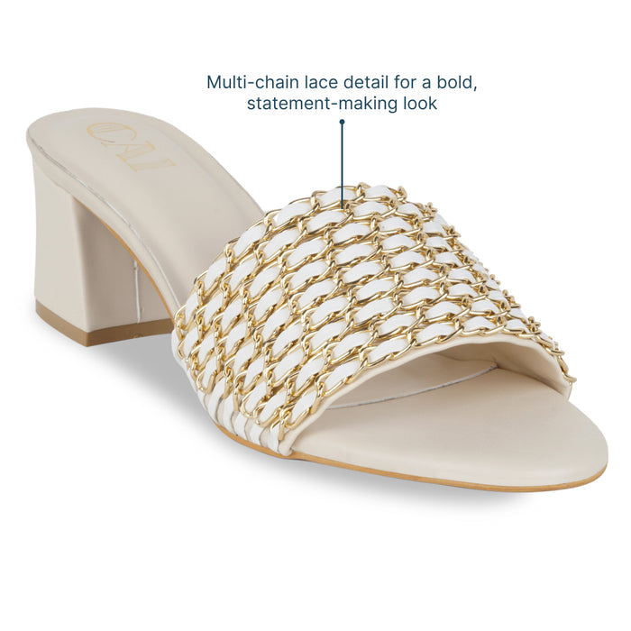 Cream Chain Heel