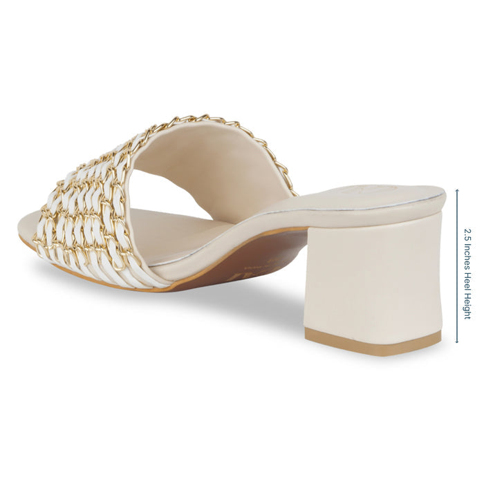 Cream Chain Heel