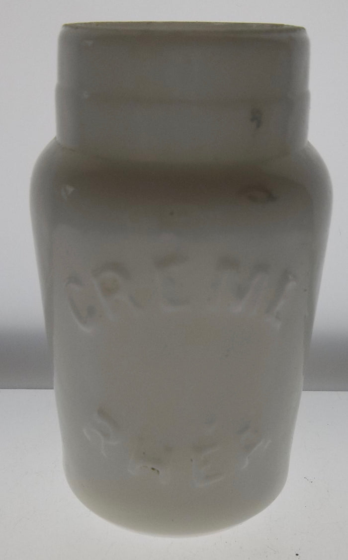 Creme Rhea Milk Glass Jar