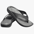 Crocs Mens Literide Flip Sandal Black Salt Grey | Crocs