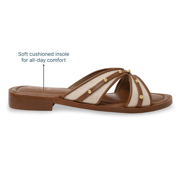 Cross Strap Rivet Flat