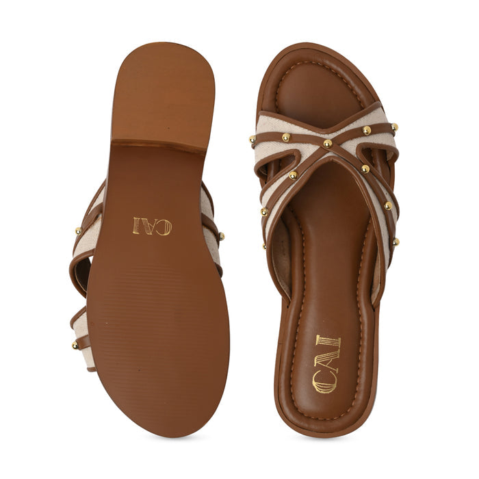Cross Strap Rivet Flat