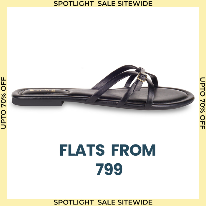 CrossLine Black Flats