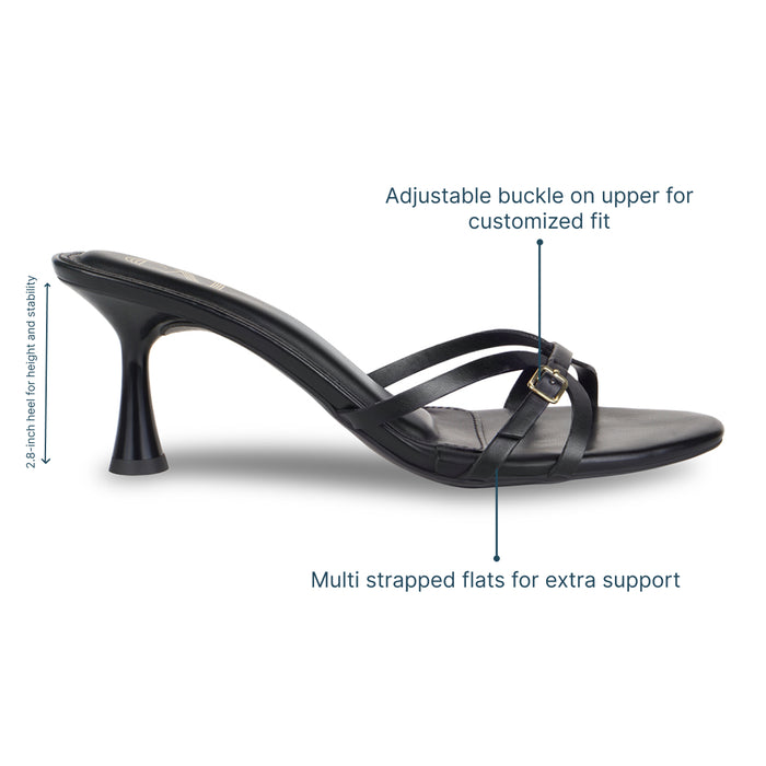 Crossline Black Heels