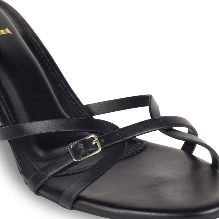 Crossline Black Heels