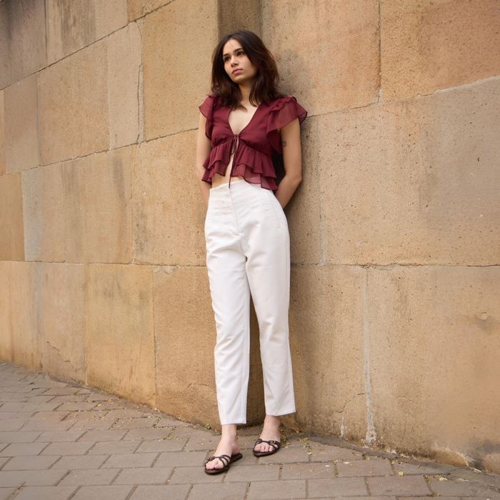 CrossLine Burgundy Flats