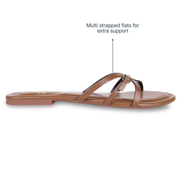 CrossLine Tan Flats