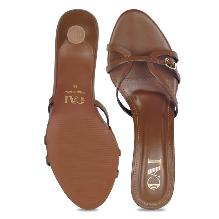 Crossline Tan Heels