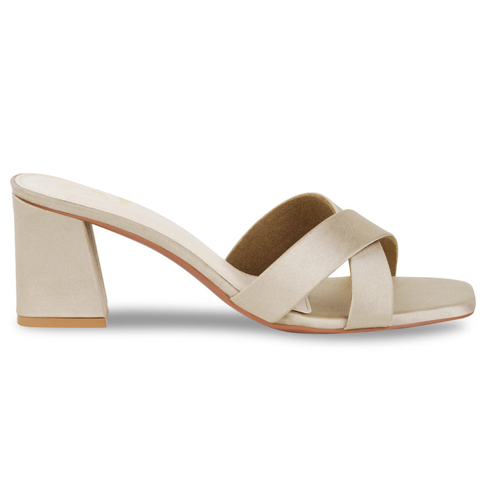 Crossover Gold Heels