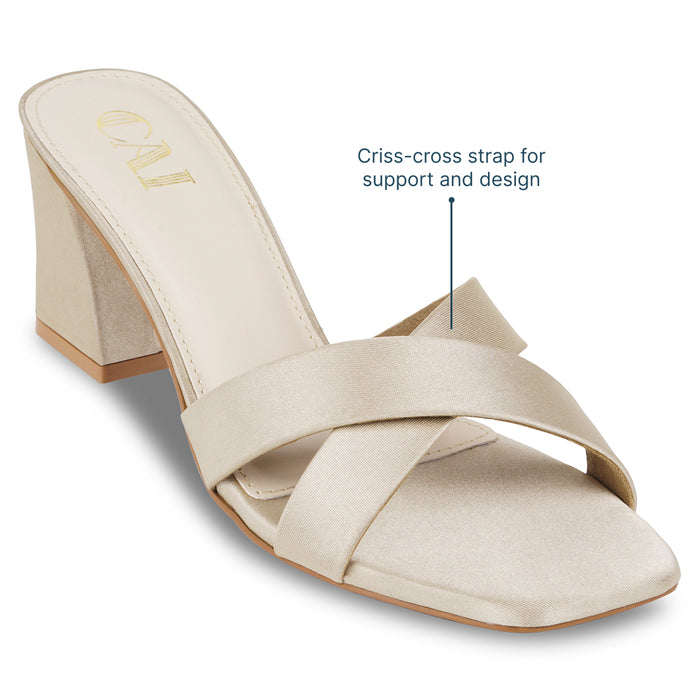 Crossover Gold Heels