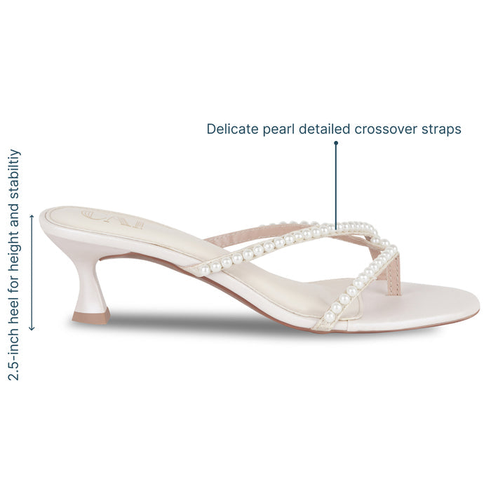 Crossway Pearl Cream Heels