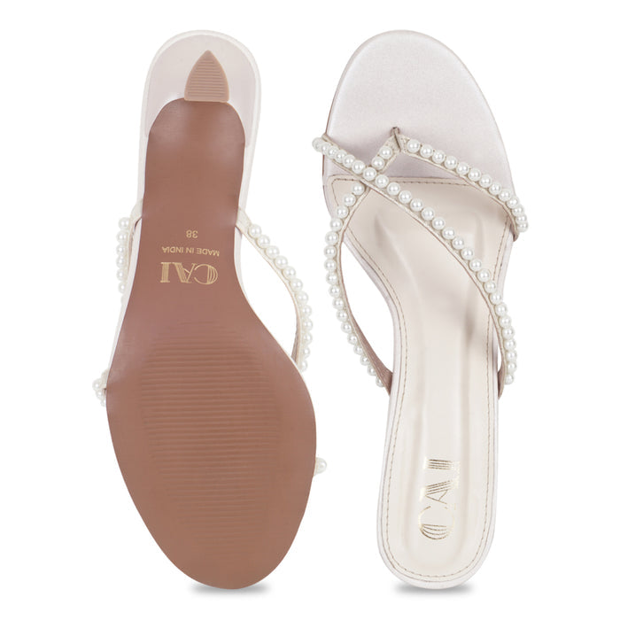 Crossway Pearl Cream Heels