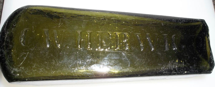 C.W. Herwig Gin Bottle in Olive, from the Netherlands!!