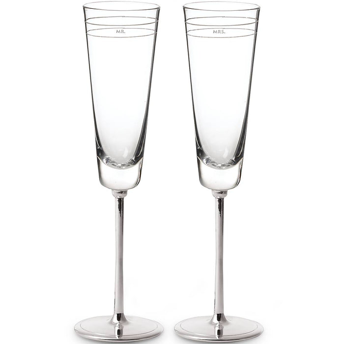 Darling Point Mr. & Mrs. Champagne Flute, Set of 2