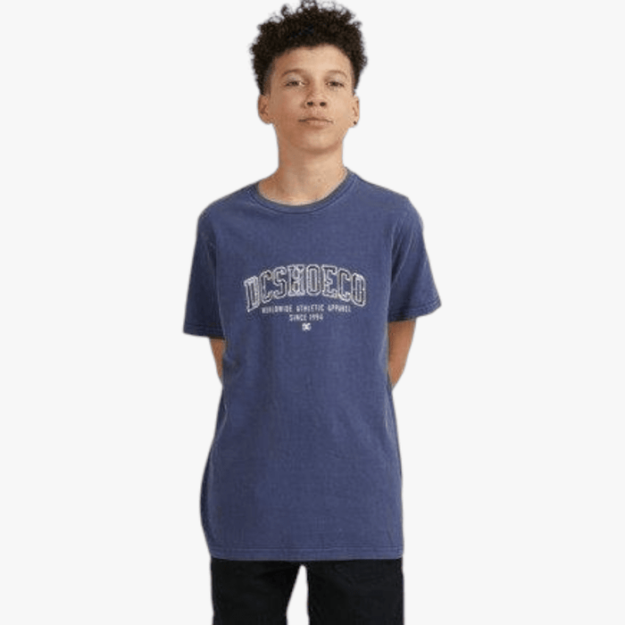 Dc Boys Build Up Short Sleeve Tee Blue Dc