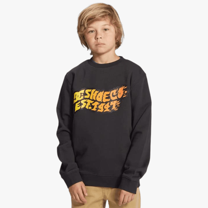 Dc Boys Firestorm Crew Sweater Black Dc