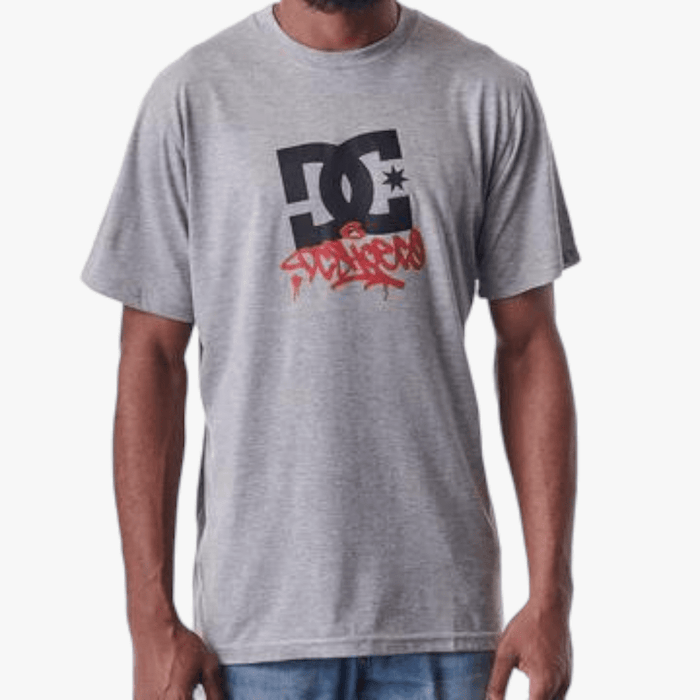 Dc Boys Vandal Short Sleeve Tee Grey Melange Dc