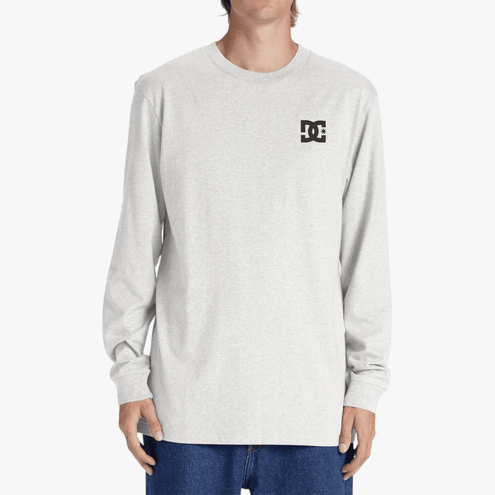 Dc Mens Star Long Sleeve Tee Snow Heather | DC