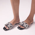 Diamond Fall Black Flats