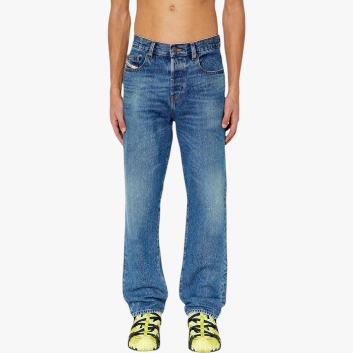 Diesel Mens 2020 D Viker Reg Fit Mid Waist Straight Leg Pantalon Jeans Stone Diesel