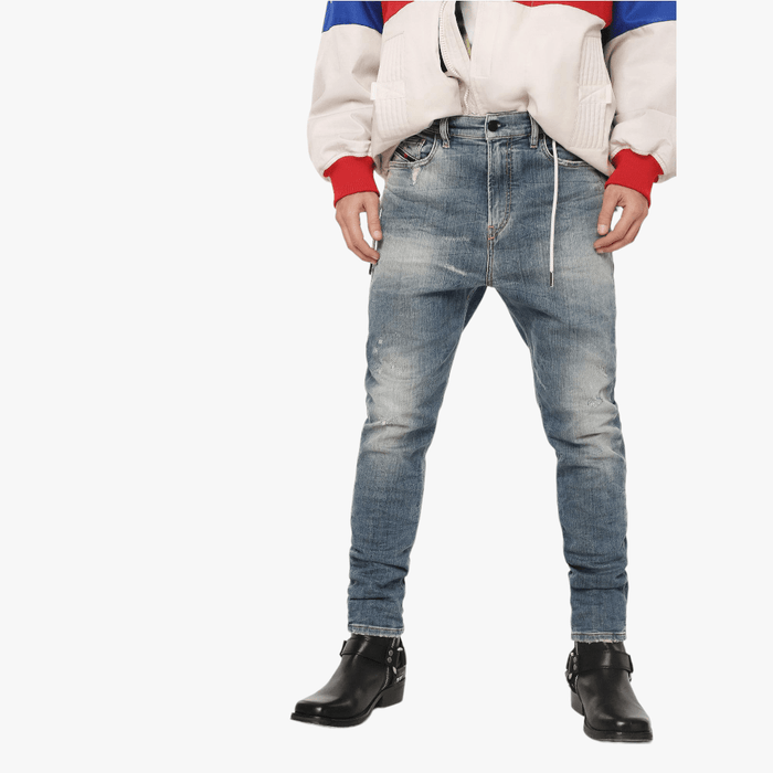 Diesel Mens D Vider Slim Leg Jeans Lt Blue Diesel