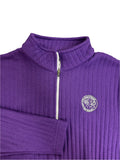 Donald Ross Kinross 1/4 Zip Pullover Purple (Relaxed Fit)
