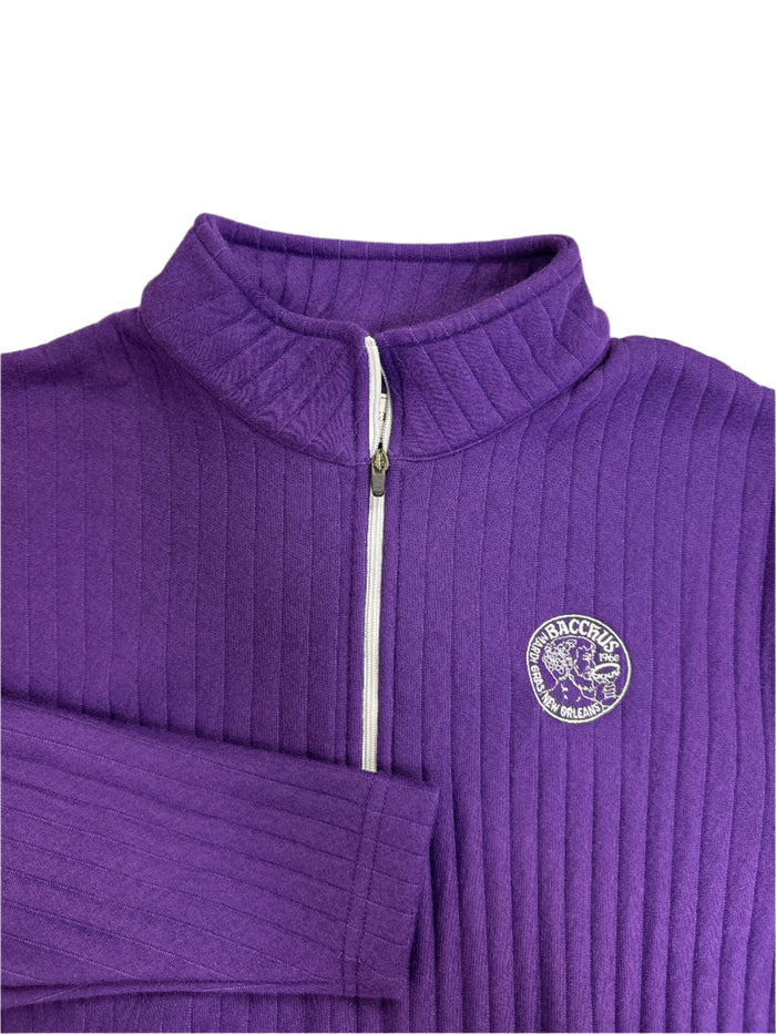 Donald Ross Kinross 1/4 Zip Pullover Purple (Relaxed Fit)