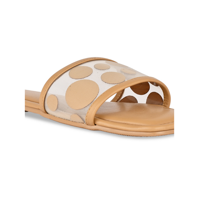 Dotty Beige Flats