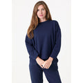 Dreams London Crew Neck Drop Shoulder Sweatshirt Navy (AA0440)
