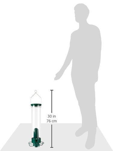Droll Yankees YF-M Yankee Flipper Squirrel-Proof Bird Feeder, 17.25", Green