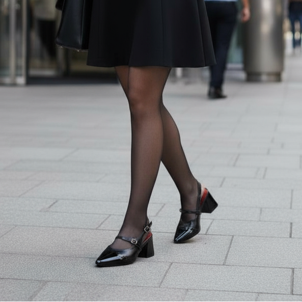Dual Black Mary Jane Heels