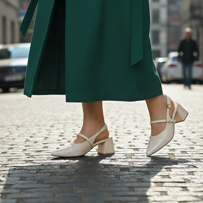 Dual Cream Mary Jane Heels